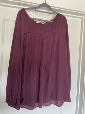 Sejour Mauve Long Sleeve Peasant Tunic